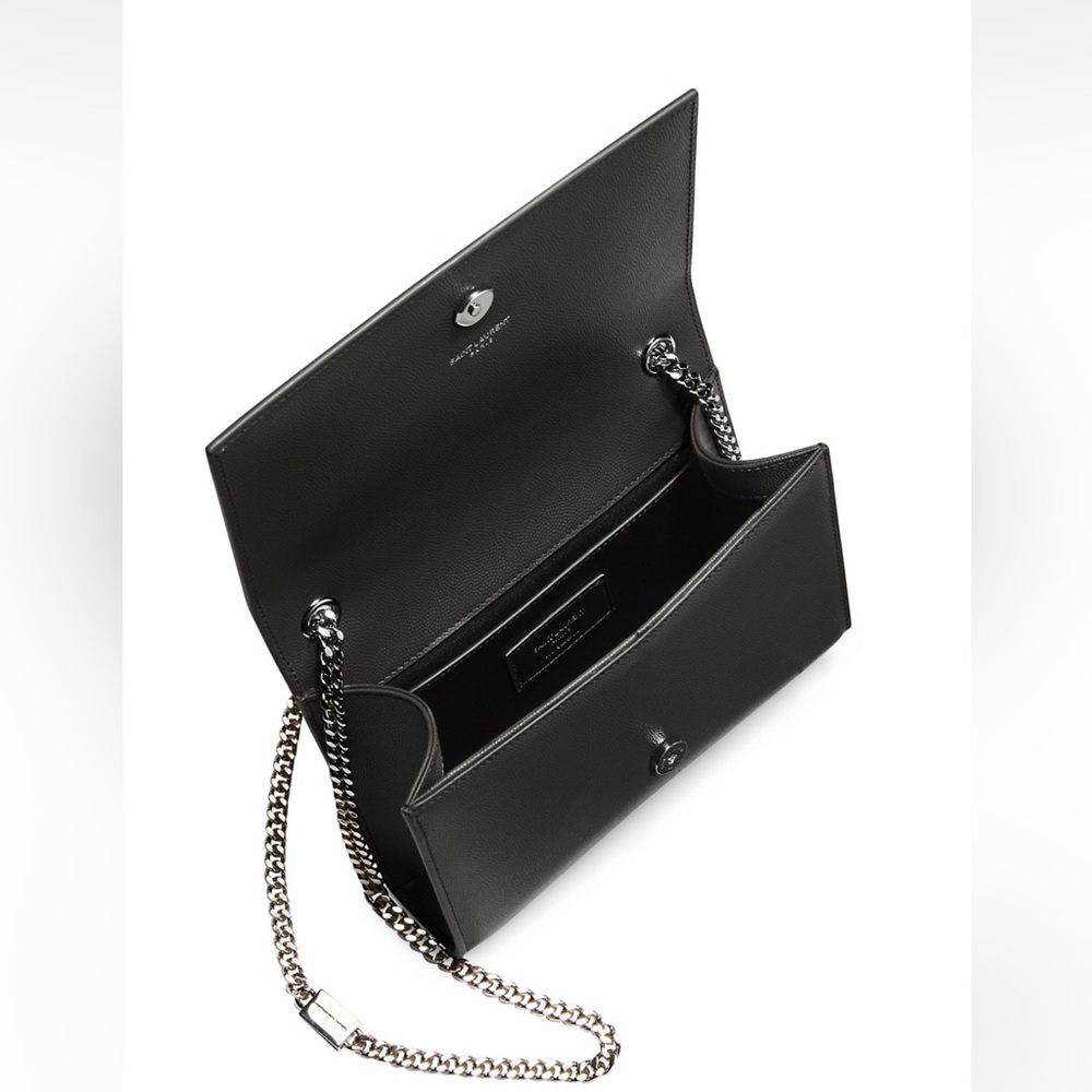 SAINT LAURENT Kate Medium Chain Bag In Grain De Poudre Embossed Leather - Picture 4 of 5
